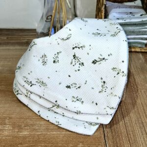 Lot de 3 bavoirs bandana "eucalyptus"