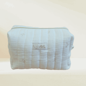 Trousse de toilette double gaze matelassée