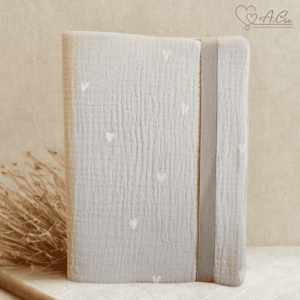 Protège carnet de santé fait main - collection coeur de douceur - Anaë et comapgnie