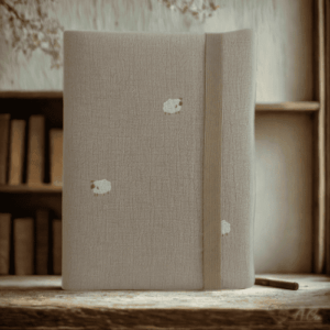 Protège carnet de santé bébé en tissu petit troupeau de rêves, fait main, avec ou sans personnalisation prénom