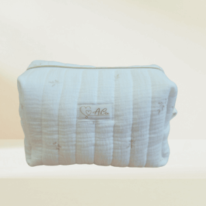 Trousse de toilette double gaze matelassée fait main – Anaë et Compagnie