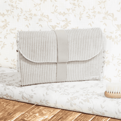 Pochette à langer velours, doublure double gaze, collection fleur de velours.