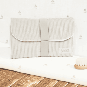 Pochette à langer velours, doublure double gaze, collection Flot de câlins