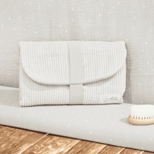 Pochette à langer velours, doublure double gaze, collection Nuée de tendresse