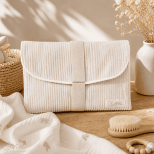 Pochette de change en velours côtelé – Brise Polaire