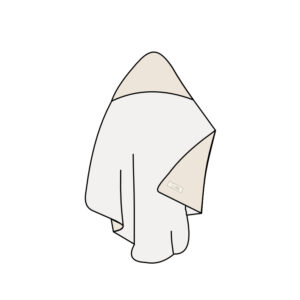 Schéma de cape de bain à personnaliser avec la double gaze de son choix