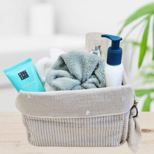 trousse toilette velours gris Cœur de douceur