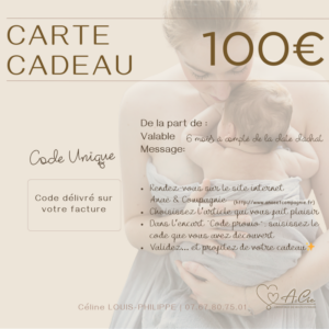 Carte cadeau bébé 100 euros Anaë et Compagnie