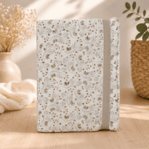 Protège carnet de santé fermé vue de face à la verticale