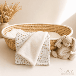 Couverture ocre bébé personnalisée – Brin d’Ocre