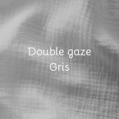 Double gaze grise certifiée unie - collection Uni Gris